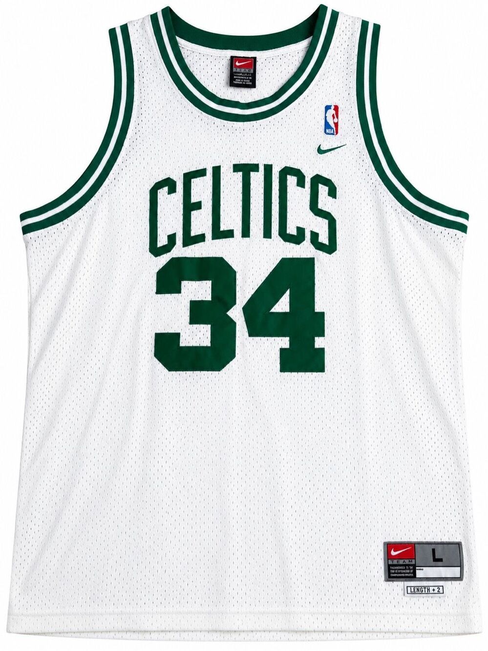 Nike Paul Pierce #34 Boston Celtics Vintage NBA Jersey White Size Large +2